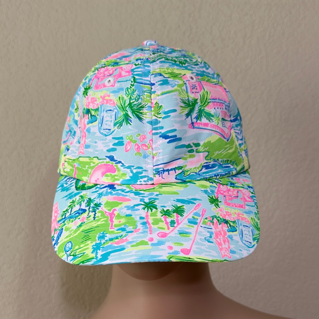 Lilly Pulitzer Kids Tropical Print Swim Cap - Blue, Green, Pink